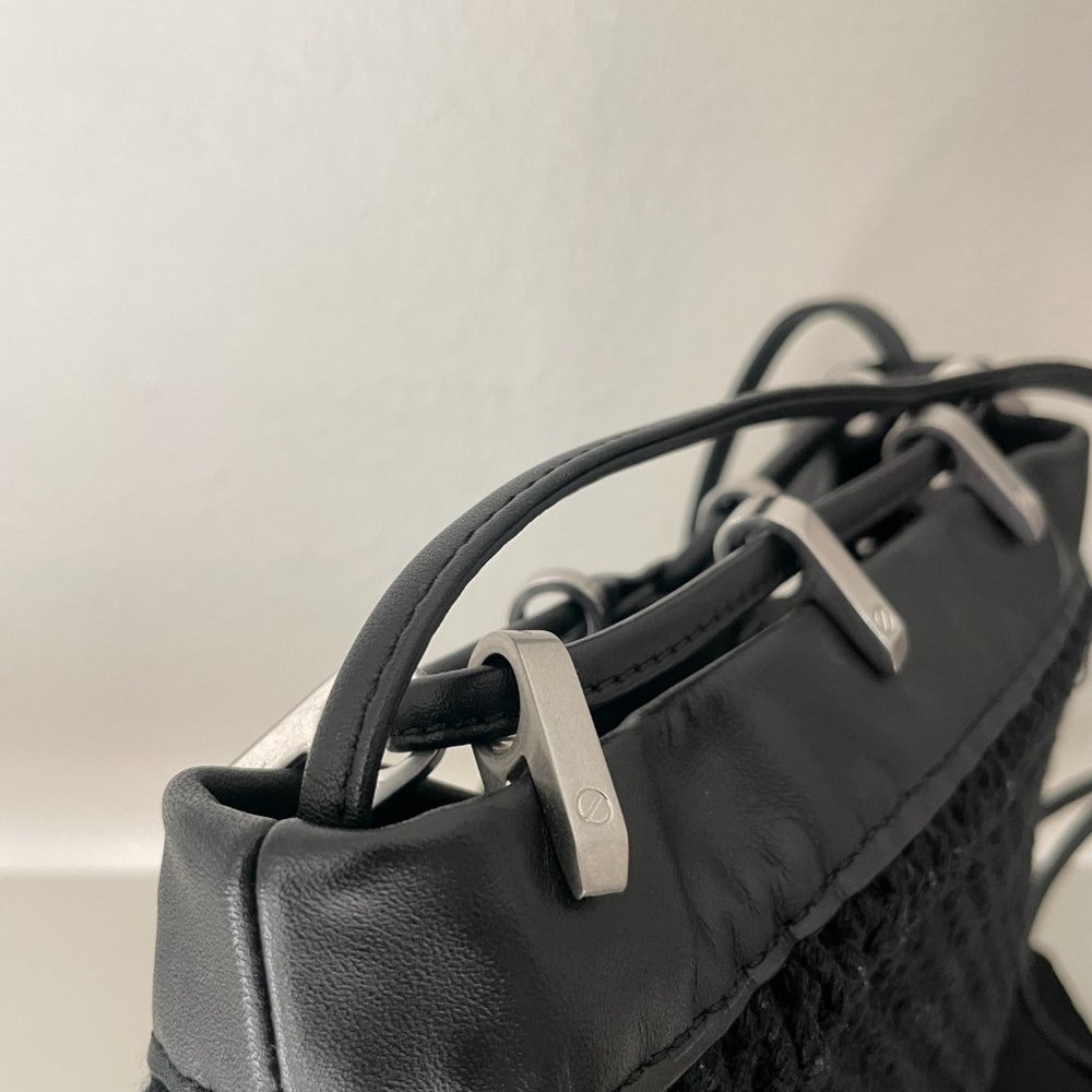 Rag & Bone Crochet Leather Trim Bucket Bag - Picture 6 of 7